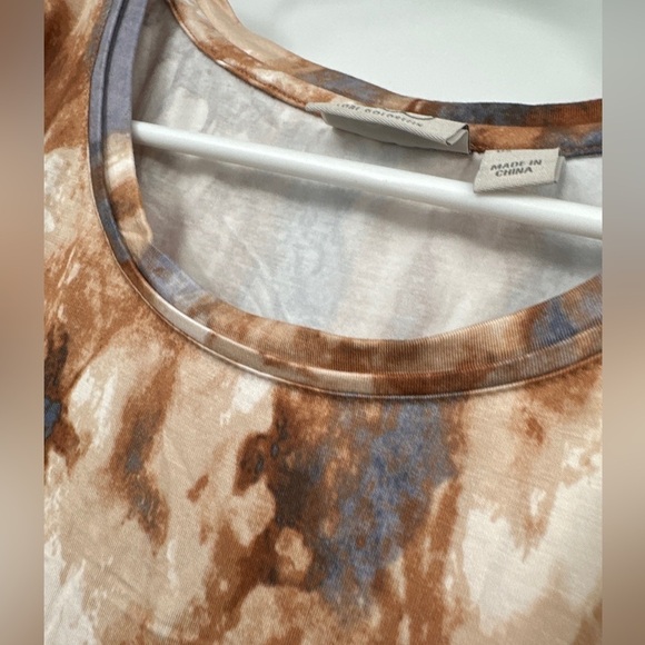 LOGO by Lori Goldstein Tiered tunic shirt dress Pockets size extra large NWOT - Picture 4 of 6